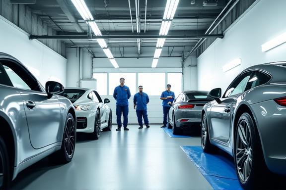 Atelier Éclat Auto Detailing à Lyon, dans une ambiance professionnelle et moderne.