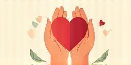 Hands holding heart